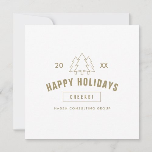 Corporate Business Logo Client Appreciation Holiday Card