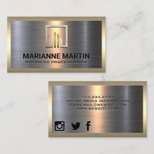 Corporate Business Logo   Metallic Card