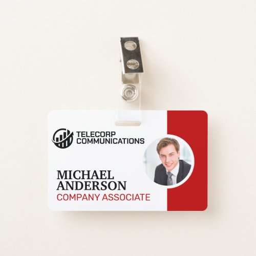 Corporate  Business Man in Suit  Barcode Badge