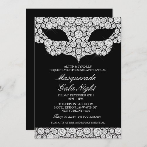 Corporate Business Masquerade Gala Invitation