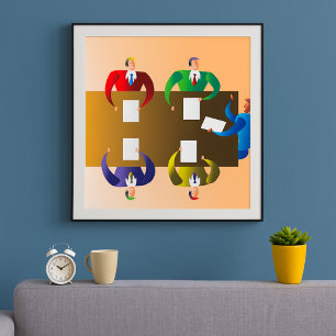 Corporate Business Meeting Team Collaboration Poster
