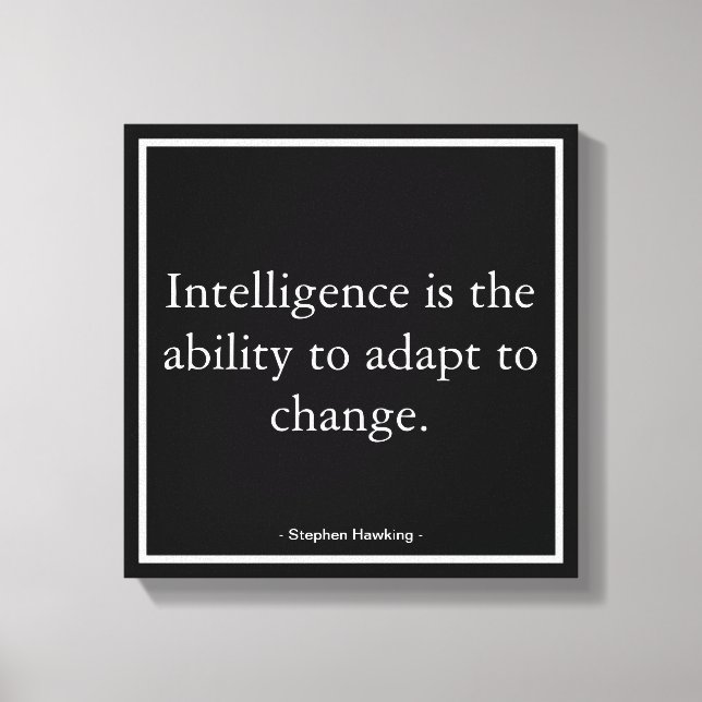 Corporate Business Motivation Hawking Typography Canvas Print (Front)