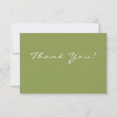 Corporate Business Olive Green Custom Thank You Card | Zazzle