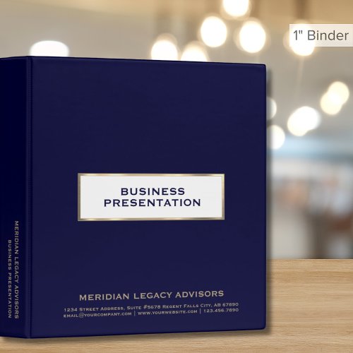 Corporate Business Presentation Binder