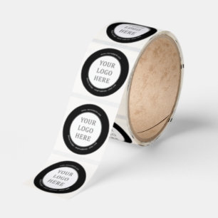 Corporate Business Retail Custom Logo Branded  Classic Round Sticker