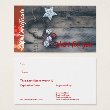 Corporate Business Rustic Holiday Gift Certificate Corporate Business Rustic Holiday Gift Certificate
