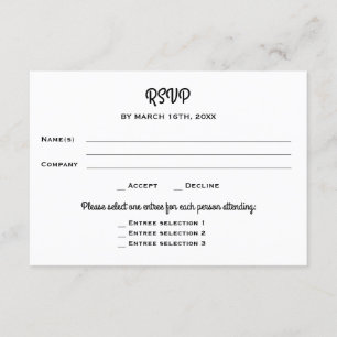 Corporate Business Social Dinner Event RSVP