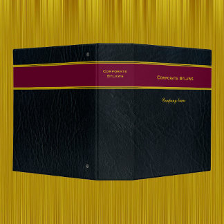 Corporate Bylaws Faux Black Leather binder