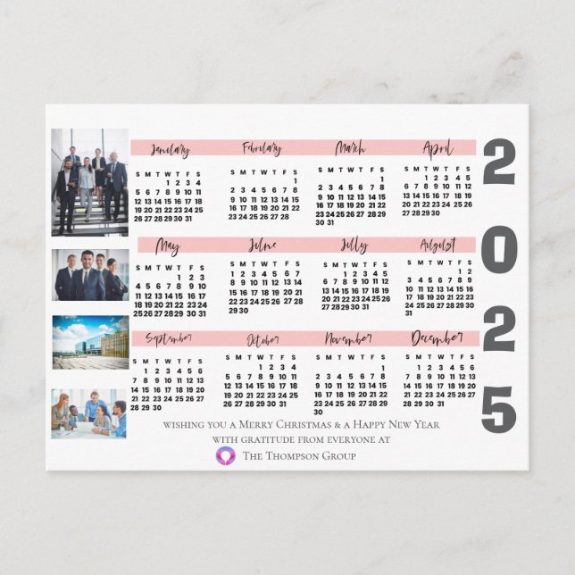Corporate Calendar Card for Client Appreciation (Front)