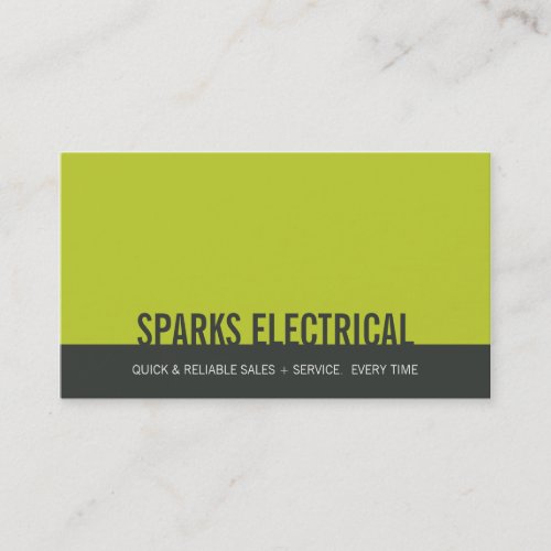 CORPORATE CARD bold block gray lime