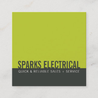 CORPORATE CARD minimal modern bold block gray lime