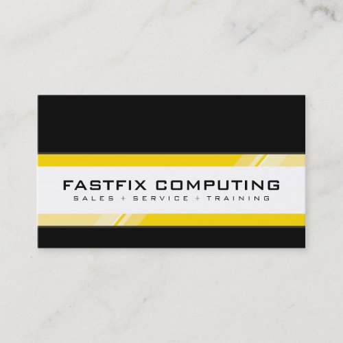 CORPORATE CARD modern hi-tech zing yellow Business Card Templates