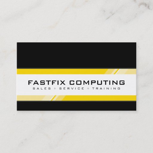 Customizable CORPORATE CARD modern hi-tech zing yellow Business Card Templates