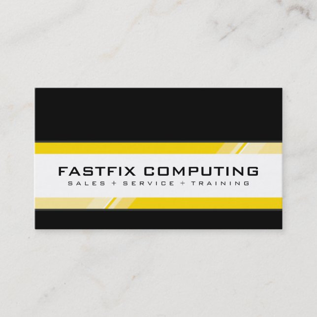 CORPORATE CARD modern hi-tech zing yellow (Front)
