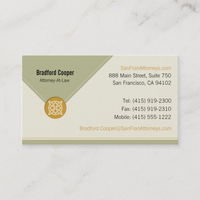 Corporate Celtic Knot Business Card (Front)