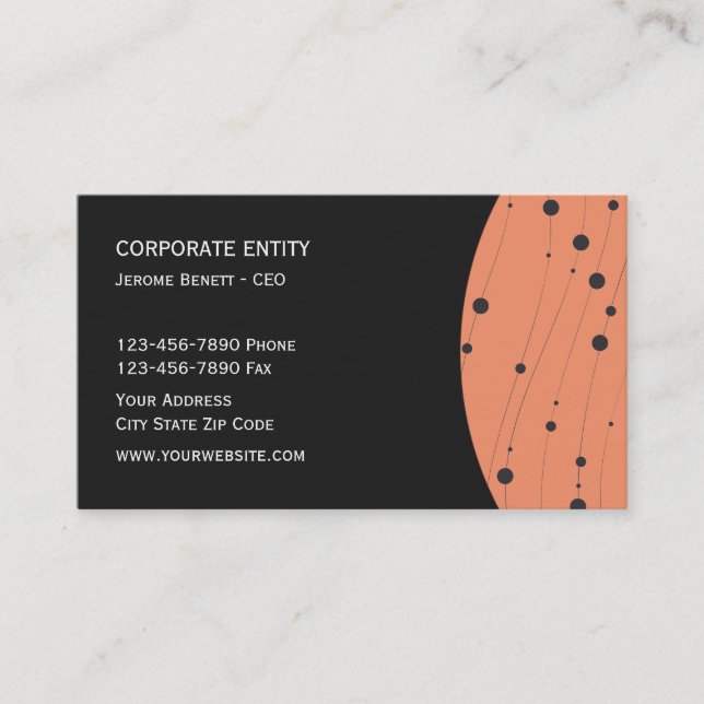 Corporate CEO Business Cards (Front)