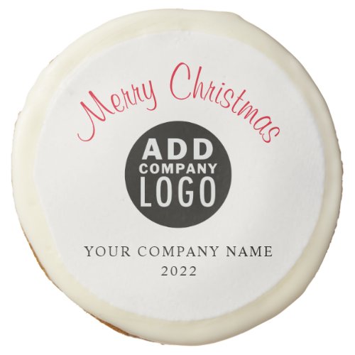 Corporate Christmas Add a Logo Company Name Sugar Cookie