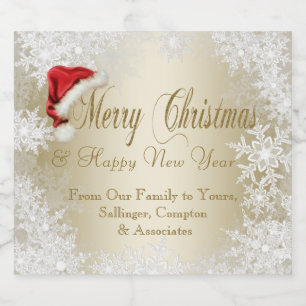 Corporate Christmas Beer Bottle Labels