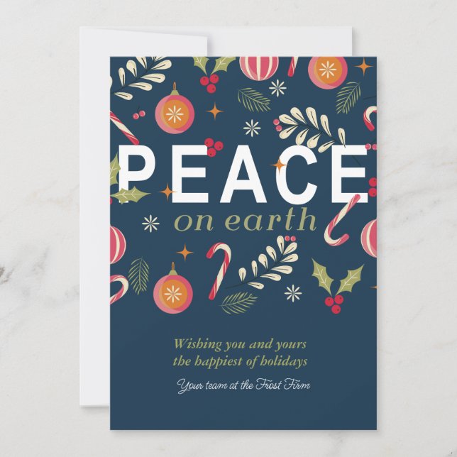 Corporate Christmas Card or Business Holiday Card (Front)