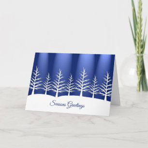 Corporate Christmas Card with Blue Winter Scene