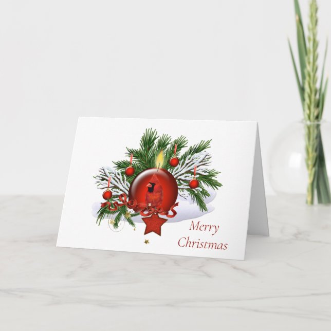 Corporate Christmas Card with Candle and ornament  (Front)