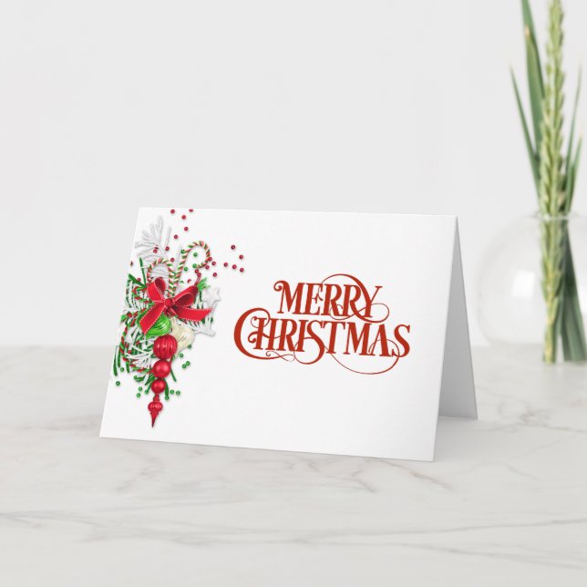 Corporate Christmas Card  With ornament (Front)