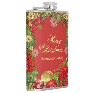 Corporate Christmas Feast Favor Flask