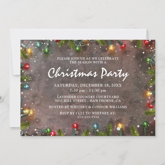 Corporate Christmas Holiday Party Invitation (Front)