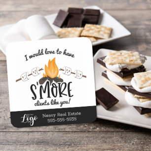 corporate Christmas marketing gift s'more clients Square Sticker