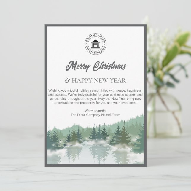Corporate Christmas & New Year Greeting Card 2026 (Standing Front)