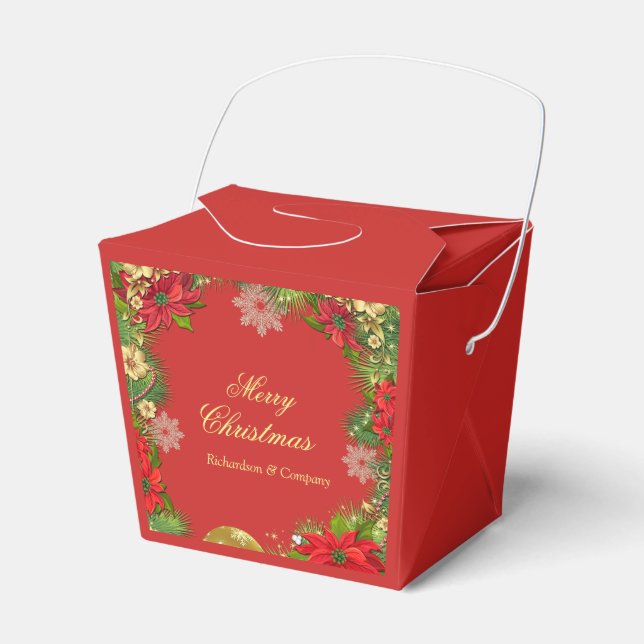 Corporate Christmas Party Favor Box (Front Side)