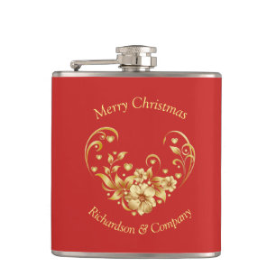 Corporate Christmas Party Favor Flask