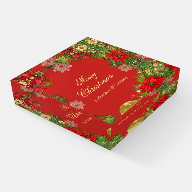 Corporate Christmas Party Favor Paperweight (Angled)