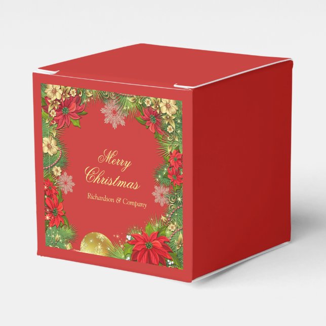 Corporate Christmas Party Gift Favor Box (Front Side)