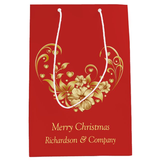 Corporate Christmas Party Medium Gift Bag (Front)