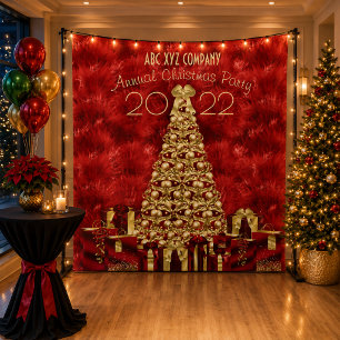 Corporate Christmas Party Photo Booth Backdrop