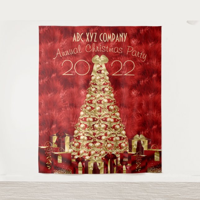 Corporate Christmas Party Photo Booth Backdrop (Front)