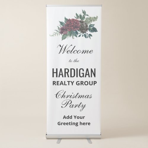 Corporate Christmas Party Welcome Retractable Banner