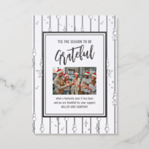 Corporate Christmas Photo Thank You Letterpress Photo Cards