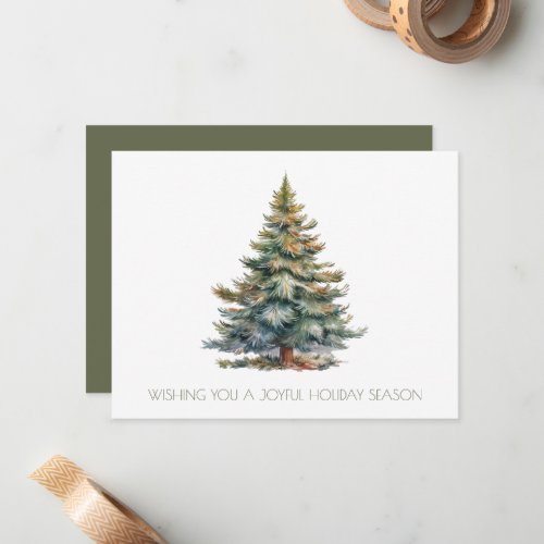 Corporate Christmas Tree Note Card