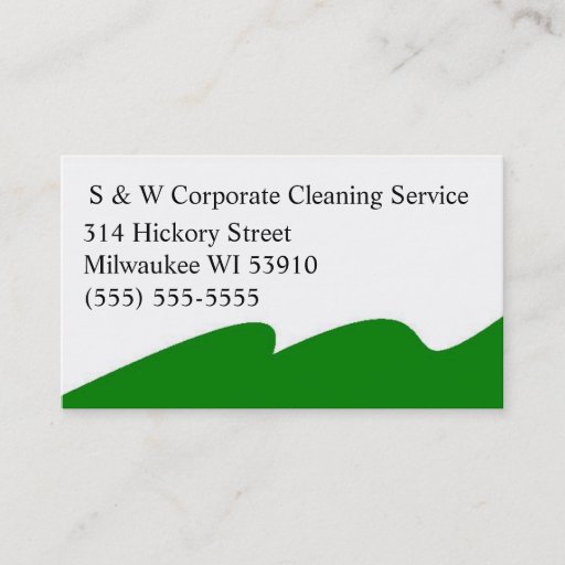 Customizable Corporate cleaning service business cards