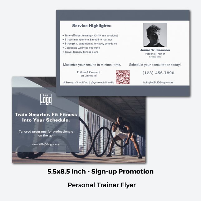 Corporate Clients & Fitness Personal Trainer Flyer (5.5x8.5 Inch, Corporate Clients & Fitness Personal Trainer Flyer)