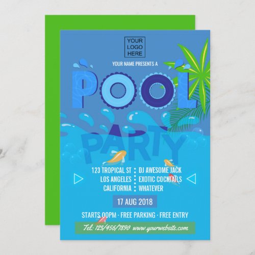 CorporateClub Summer Pool Party Invitation