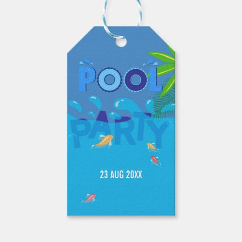 CorporateClub Summer Pool Party Logo Gift Tags