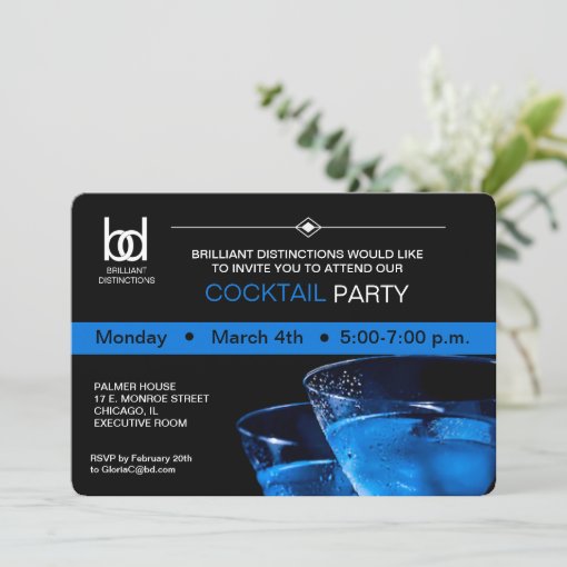 corporate cocktail party invitation Zazzle