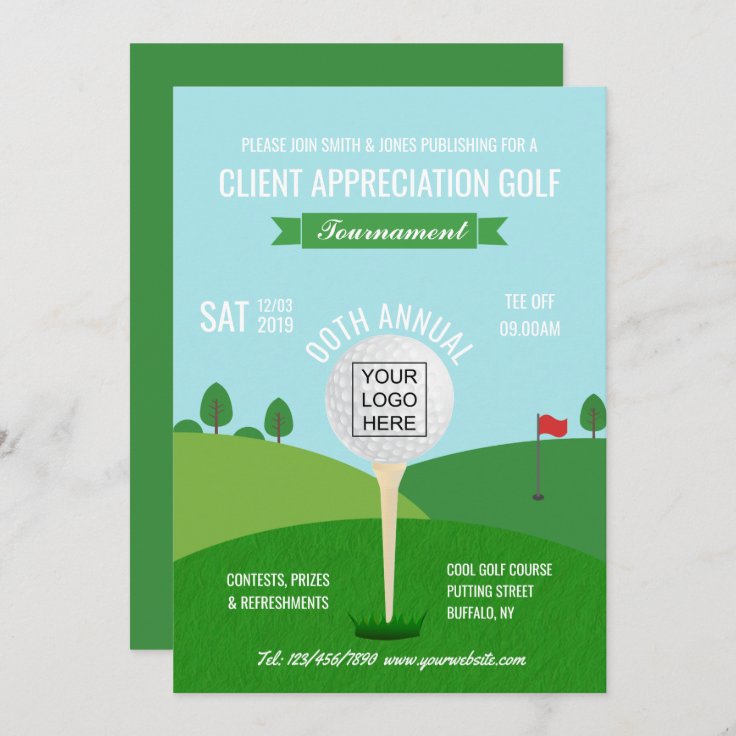 Corporate Company Golf Tournament Invitation | Zazzle