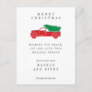 CORPORATE COMPANY HOLIDAY   Christmas Tree Truck Postcard