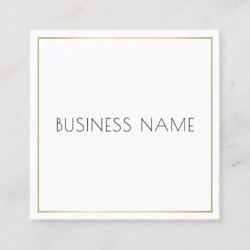 Corporate Company Template Modern Elegant Simple Square Business Card