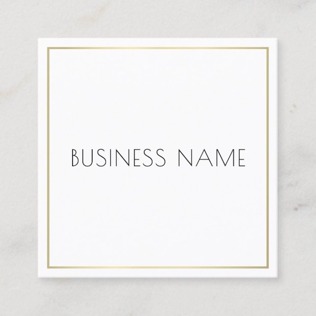 Corporate Company Template Modern Elegant Simple Square Business Card (Front)