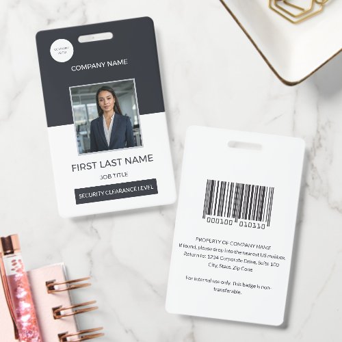 Corporate Custom Logo Employee Photo ID Security Badge